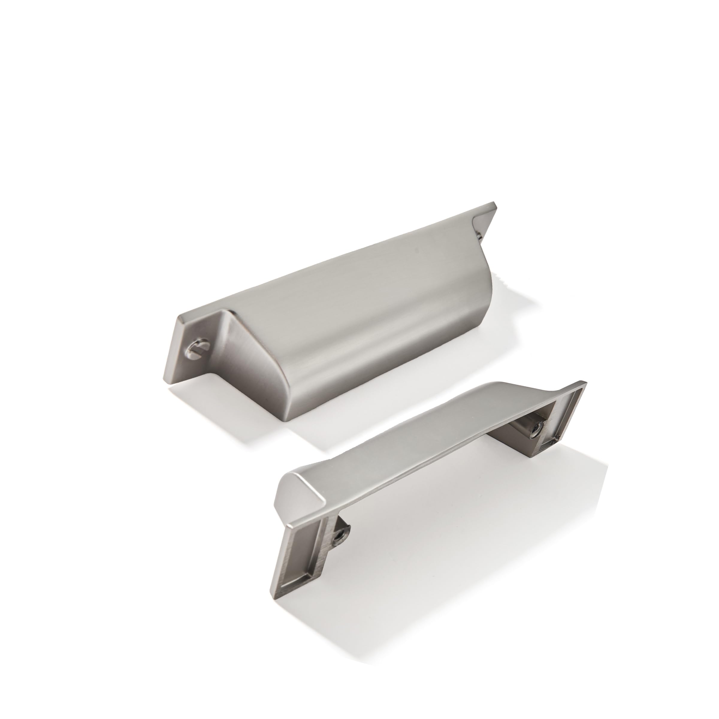 ZAUYX 2 Pack 2-1/2 Inch Center to Center Brushed Nickel Cabinet Cup Pulls Satin Nickel Kitchen Hardware Channing Cup Pulls Drawer Handles Knobs 2.5