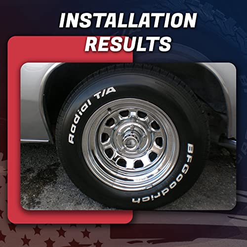 Intech Auto 4.25 Inch Push Through Wheel Center Hub Caps For 4.3 Inch 110Mm Height Stainless Replacement Wheel Center Hubcaps For Truck Trailer Rims, Set Of 4 American Flag Style #TOP1