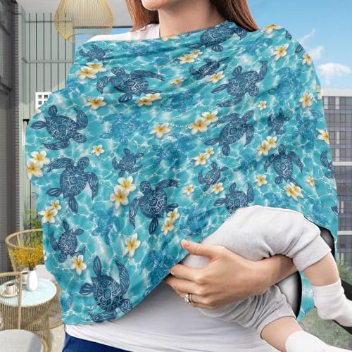 Image of Car Seat Cover Baby, Sea Turtle, car seat Cover for Baby carseat