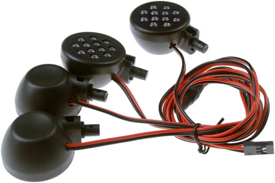 FLMLF Plastic LED Lights Receiver Kit Black for 1/5 RC HPI Baja RV King Motor 5T Truck RC Car Part