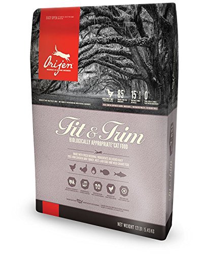 Orijen Fit & Trim Formula Dry Cat Food 12 lb. Bag Made with Fresh Free-Run Chicken and Turkey, NEST-Laid Eggs & Wild-Caught Fish.