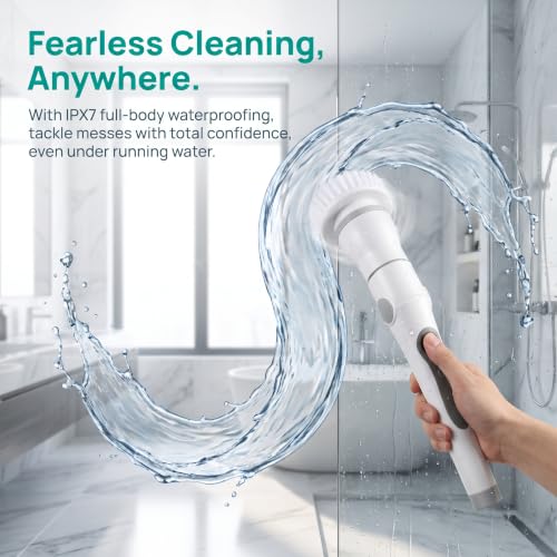 Electric Spin Scrubber, Cordless Scrubber with 8 Heads by Fineseek - Used condition - Image 7