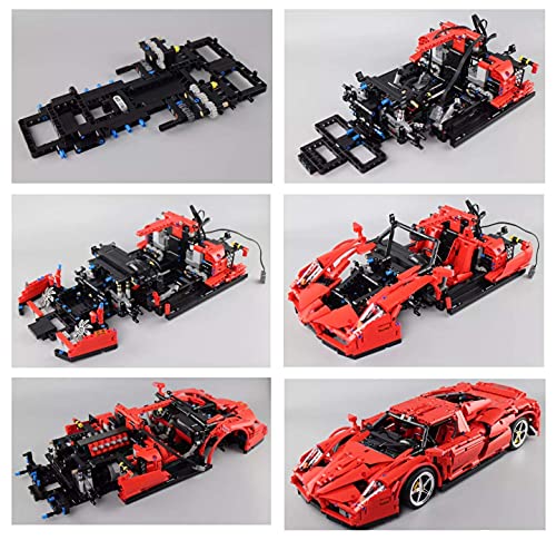 n.g. Home Decor Technic Sportwagen für Ferrari Enzo Bausatz mit Fernbedienung und 5 Motoren 2600 Blöcke - Kompatibel mit… – Bild 5