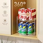 LAMU 2 Tier Lazy Susan Turntable Organizer 9.25'' Rotating Spice Rack Organization for Cabinet, Kitchen, Pantry, Countertop, Bathroom, Vanity, Medicine Cabinet Organizer, Clear - Image 2