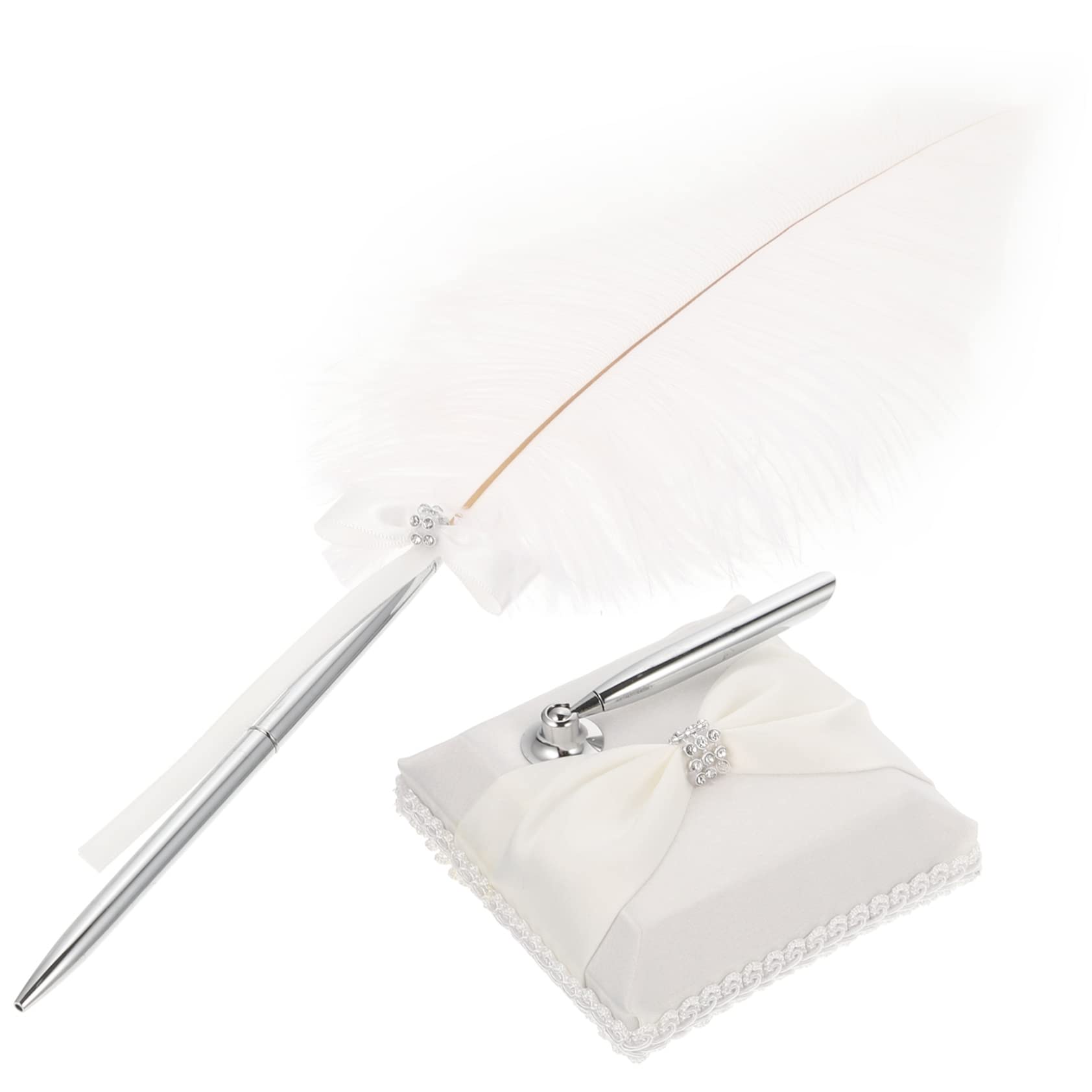 Stylo blanc élégant pour signature de mariage et livre d'or - 8