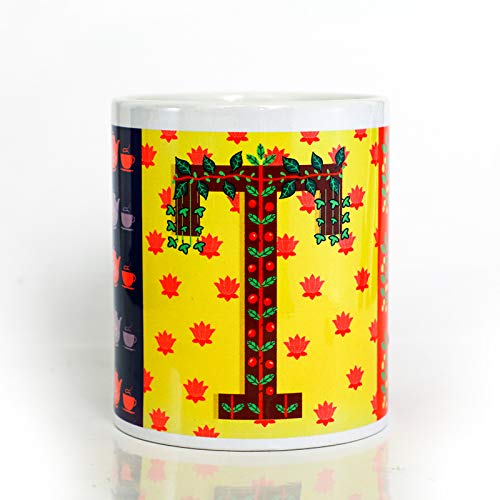 Buy Ghirani Alphabet T Coffee Mug, Initial Letter Mugs for Birthday, Anniversary, Farewell, Guys