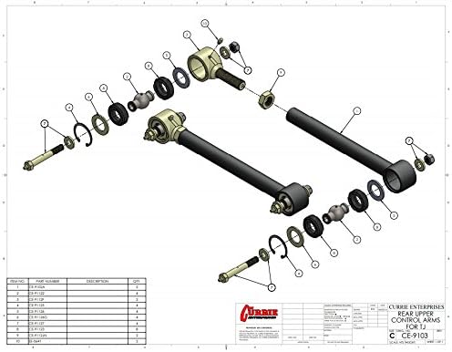 NEW ROCKJOCK REAR UPPER ADJUSTABLE CONTROL ARMS,JOHNNY JOINT,97-06 JEEP WRANGLER TJ LJ 1997 1998 1999 2000 2001 2002 2003 2004 2005 2006