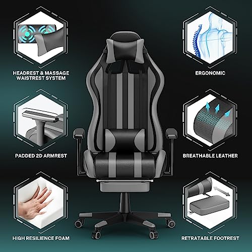 Soontrans Grey Gaming Chair