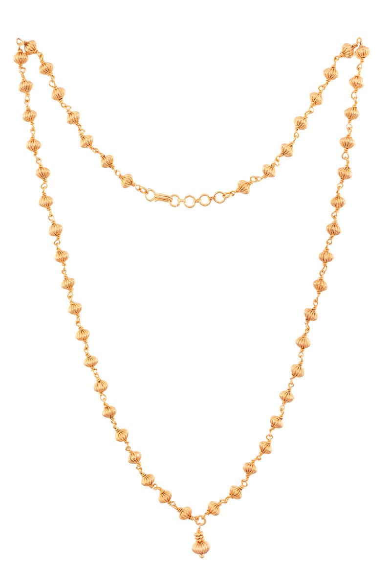 Radha's Creations nerigundu necklace MEDIUM LENGTH 24 inches One Gram Gold micro Plated For Women and Girls No.829