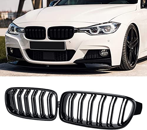 Calandre avant pour 3 série F30 F31 année 2011-2019 noir brillant double grille