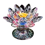 Photophore en forme de fleur : une surface pour un rendu magnifique, support en cristaux