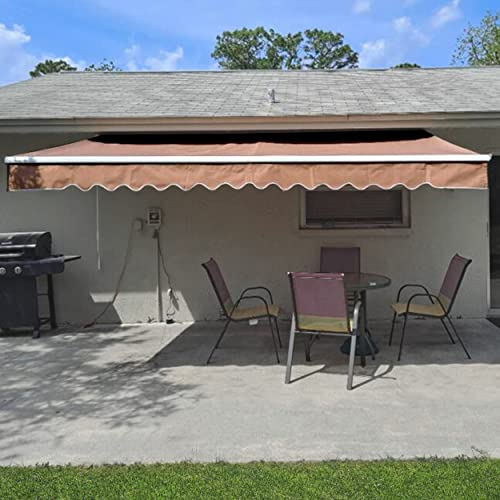 Aleko Patio Awning Fabric Replacement | 10X8 Feet | 100% Polyester Canopy, Cover, Sun Shade, Shelter | Uv Protection | Sand | Fab10X8Sand31 #TOP6