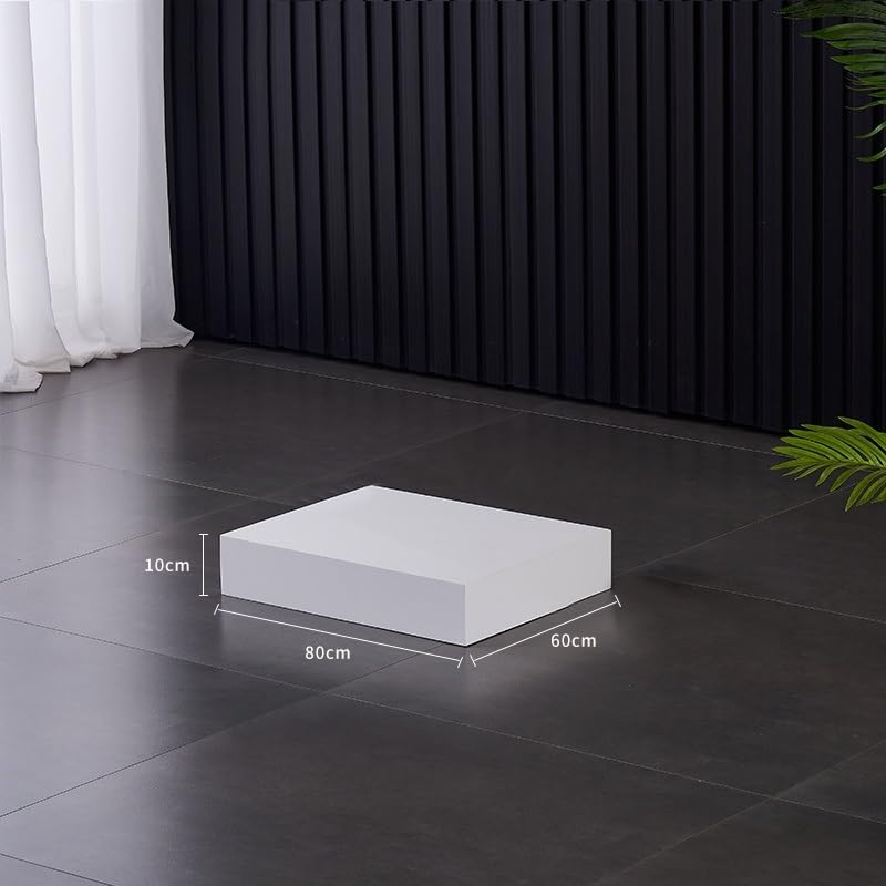 Rectangle Pedestal Stand for Event Display - Heavy-Duty Mannequin Base, 80x60x10cm, Ideal for Weddings, Dress Shows, Product Showcasing & Photography