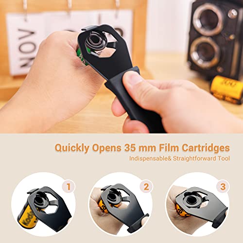 image for JJC 35mm 120 Film Cassette Opener, Premium Metal Film Cassette Cartrid