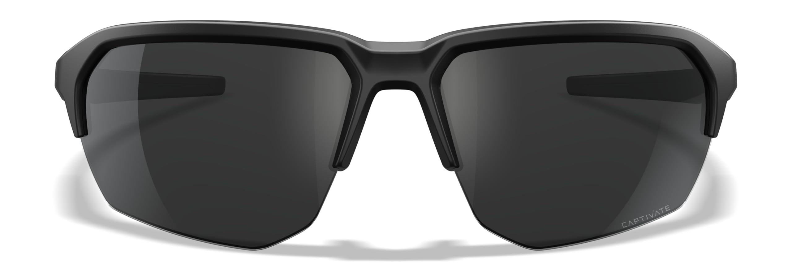 Wiley X JAKL - Gafas de sol balísticas, gafas de seguridad para hombres y mujeres, protección ocular UV para disparar y al aire libre (marco negro mate con lentes grises no polarizados CAPTIVATE™)