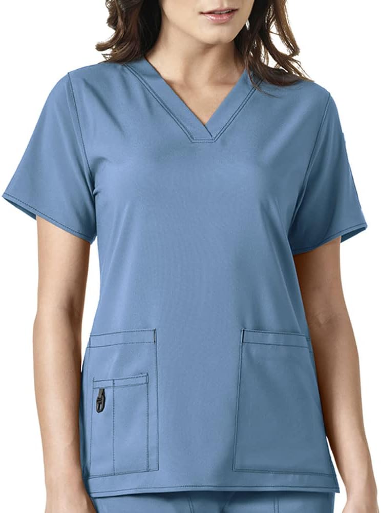 Carhartt Cross-Flex Scrubs for Women, V-Neck Scrub Tops - Image 2
