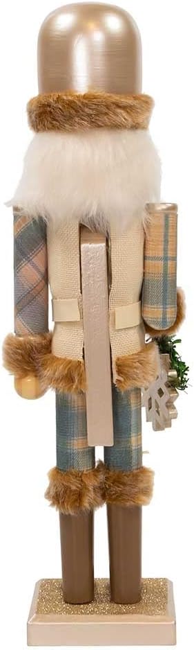 Kurt Adler 15-Inch Wooden Rustic Glamour Nutcracker