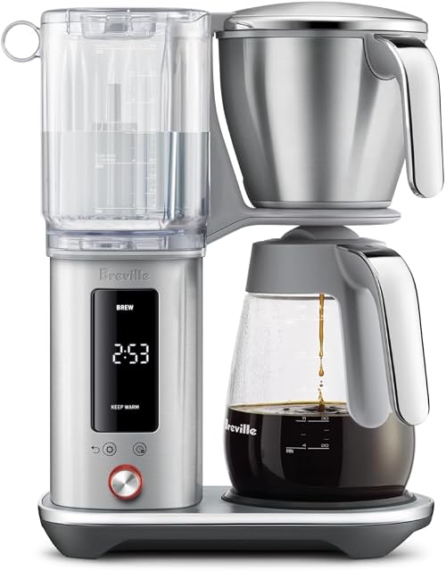 Breville Luxe Brewer Glass, Brushed Stainless Steel