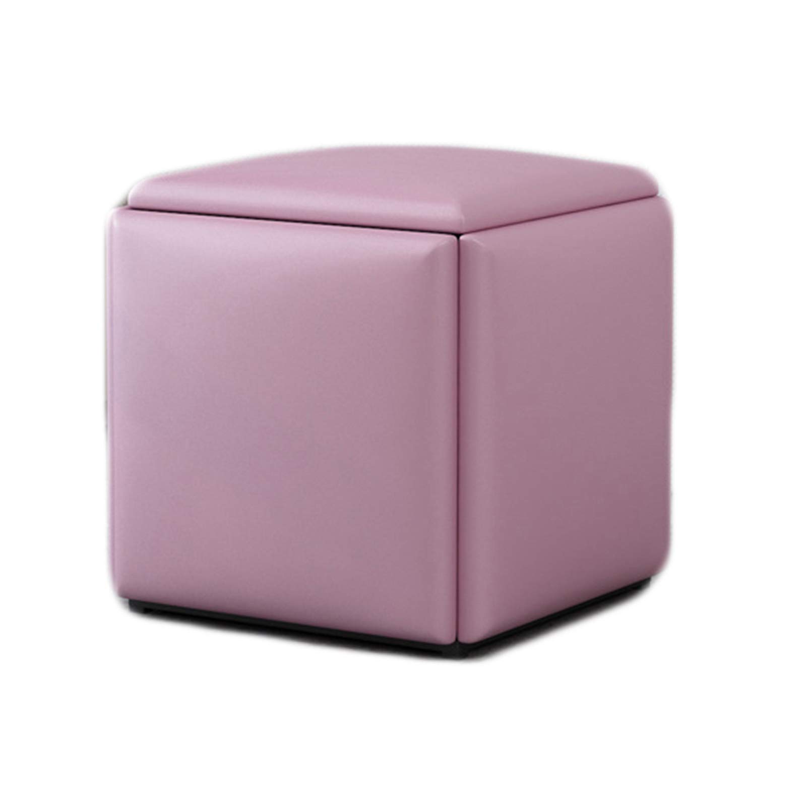 Tabouret de canapé violet et rose pour un salon chaleureux et rangé