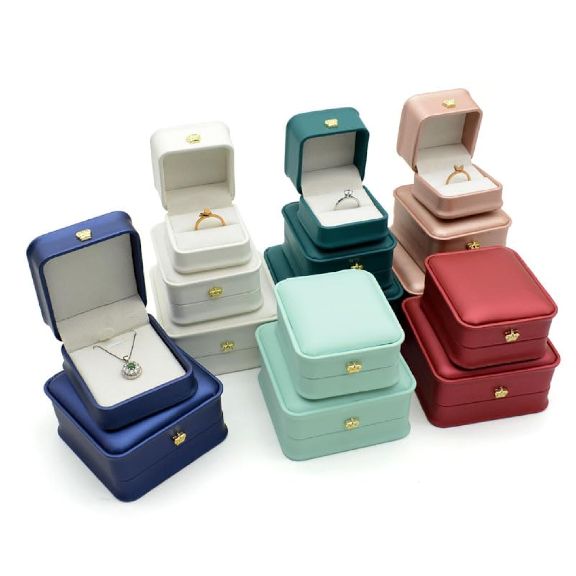 PU Leather Ring Jewellery Box Organizer, Compact Design