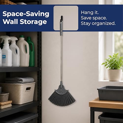 Image of Vivela Extendable Ceiling Broom with Long Handle | Multipurpose Cleaning Brush for Ceiling, Walls, Fans, and Corners | Lightweight Durable Broom Stick for Dust, Spider Web Cleaning