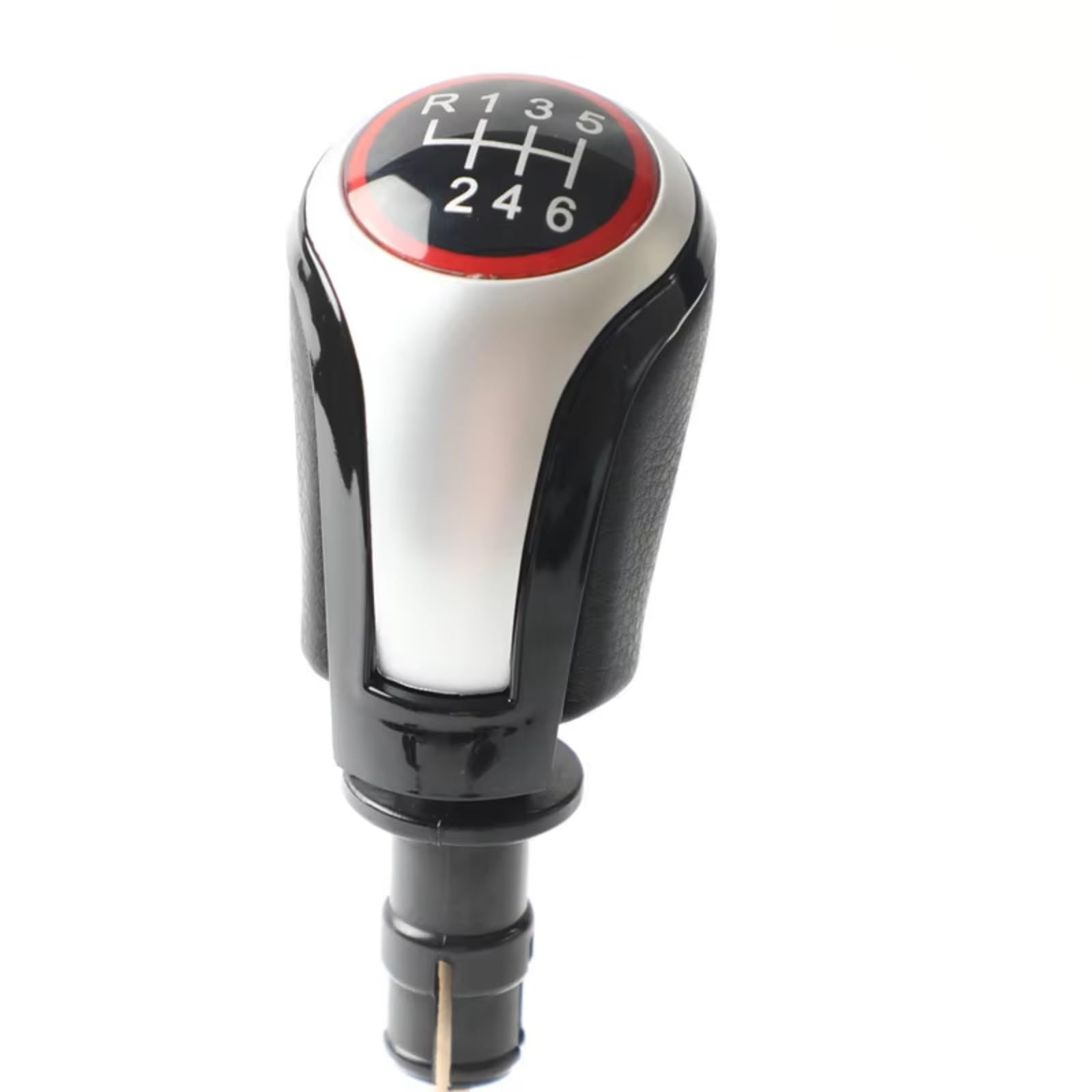 MRCBROUEO Car Gear Shift Lever Compatible with VW for Golf R32 for GTI for GTD MK5 MK6 for Jetta for Scirocco 5 6 for Speed Gear Shift Knob with Gaiter Boot Cover Collar(6speed)