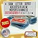 Marquee Letters for Portable Road Signs - 8 Inch Black Letters, Red Numbers on 8 7/8 Inch Flexible 030 mil Panel, Sign Letter Depot - Made in USA