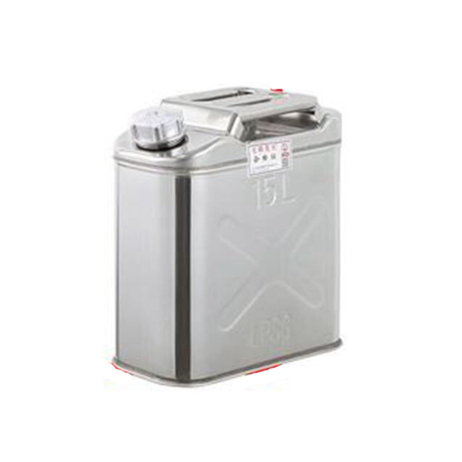 Tanica del Carburante, tanica Carburante in Acciaio Inox, Serbatoio di Ricambio con Tubo e Guanti, valvola sfiato dell'Aria Inox,15L
