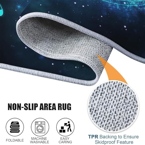 Tapis bleu antidérapant résistant et facile à nettoyer pour bureau