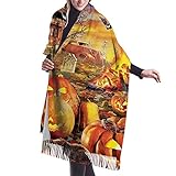  LINGF Halloween Skull Womens Large Soft Cashmere Feel Chales Wraps Bufanda de invierno con bordes con flecos para mujeres 27 x 77 pulgadas