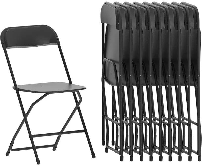 Ultra-Sturdy 650lb Capacity Black Folding Chair