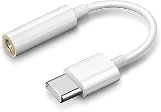 Type-C to 3.5 MM Jack AD7 Cable for Audi New A8 L Original Type-C to 3.5 MM Audio Jack Cable Converter for CDLA Type, Earphone Headphone Hands-Free Head Connector Splitter (SU7,WHT)