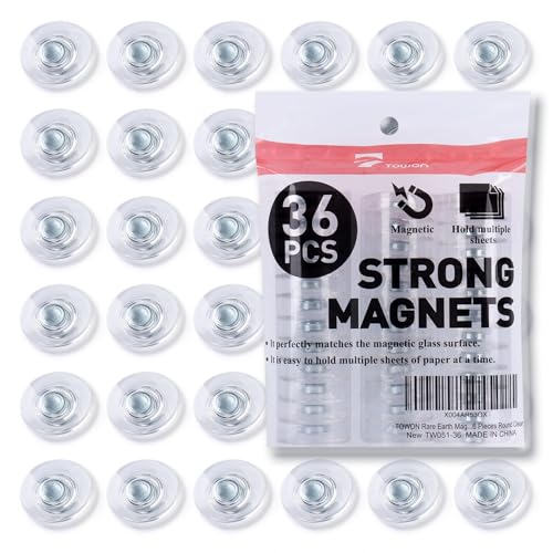 TOWON 36 Pack Clear Magnets