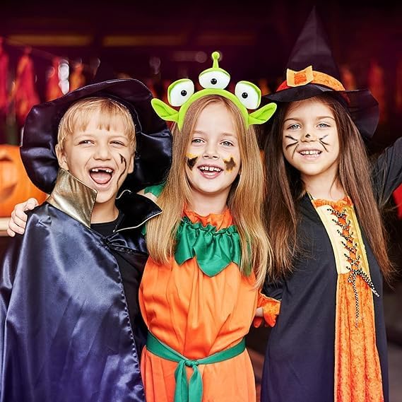 Miniatura 7 de Leziazany Alien Headband Toy Stretchy Plush Eyeball Headband Three Eye Plush Alien Monster Headband for easter party cosplay