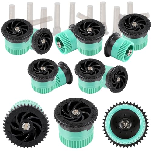 FoxRose 10 Pcs Variable Arc Nozzle, 4 Van Sprinkler Heads Replacement Compatible with Pop Up Sprinkler Adjustable 0° - 360° Pattern Spray Head Nozzle for Garden Lawn Yard Irrigation