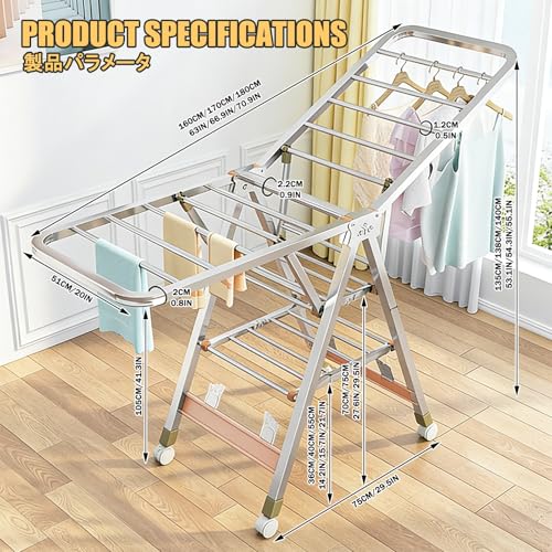 Étendoir à linge trépied portable pour utilisation intérieure et extérieure