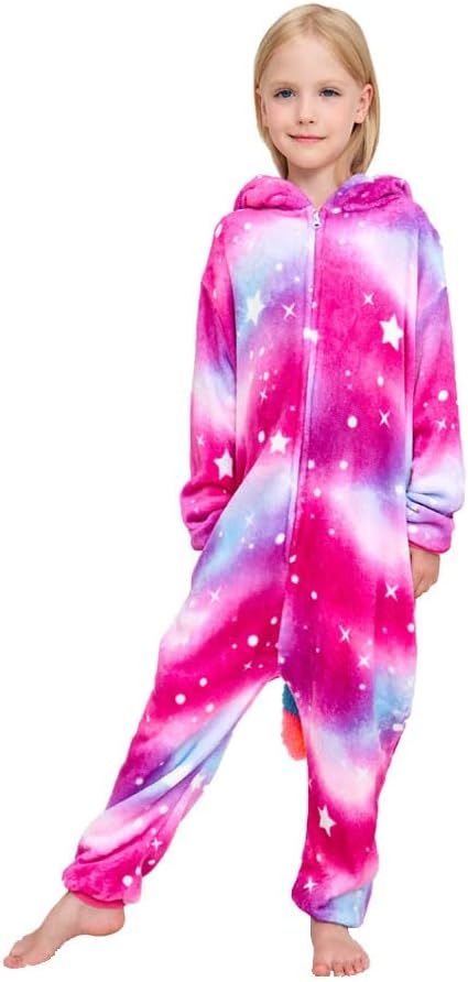 NewCute Kids Unicorn Onesie Animal Pajamas Halloween Cosplay Costume Sleepwear Gift for Girls and Boys. - Image 2