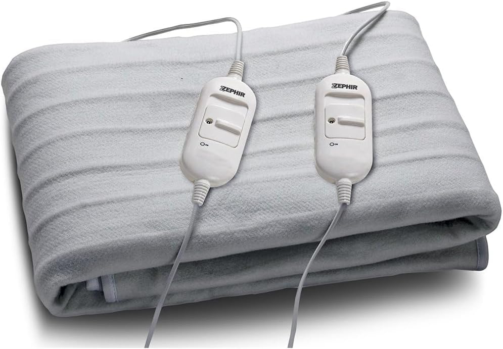 Termocoperta Elettrica 2 Piazze Matrimoniale (140x160 cm) Temperatura Regolabile Materiale Poliestere Sicurezza Colore Bianco