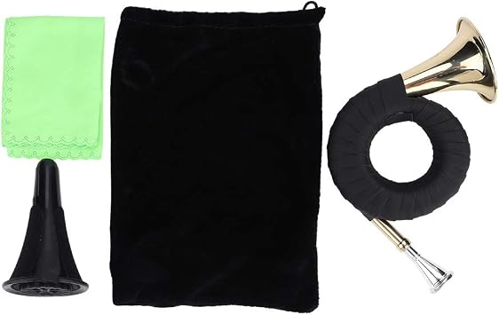 Mini Brass Horn,Portable Lightweight Design,Compact Trumpet for Beginners,Music Practice Outdoor Events Travel Enthusiasts