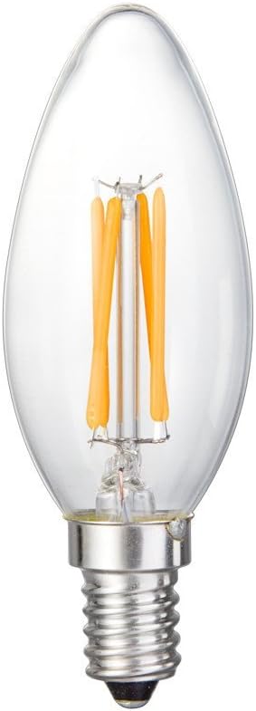 Edison Mills LED Candelabra Blunt Tip Bulb E12 Base Chandelier - 3.5W - Replaces 40 Watt Chandelier Bulbs - Dimmable - 2200K