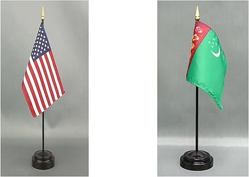Miniatura 159 de Juego de banderas de escritorio de Afganistán, hecho en Estados Unidos, de rayón de 4 x 6 pulgadas, escritorio de oficina y pequeñas banderas