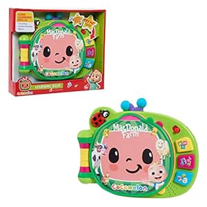 COCOMELON Learning Book Interactive Toy for Toddlers with 3 Learning Modes, 50 Learning Phrases, Ages 18+ Months, Officially Licensed Kids Toys for Ages 18 Month, and Presents
