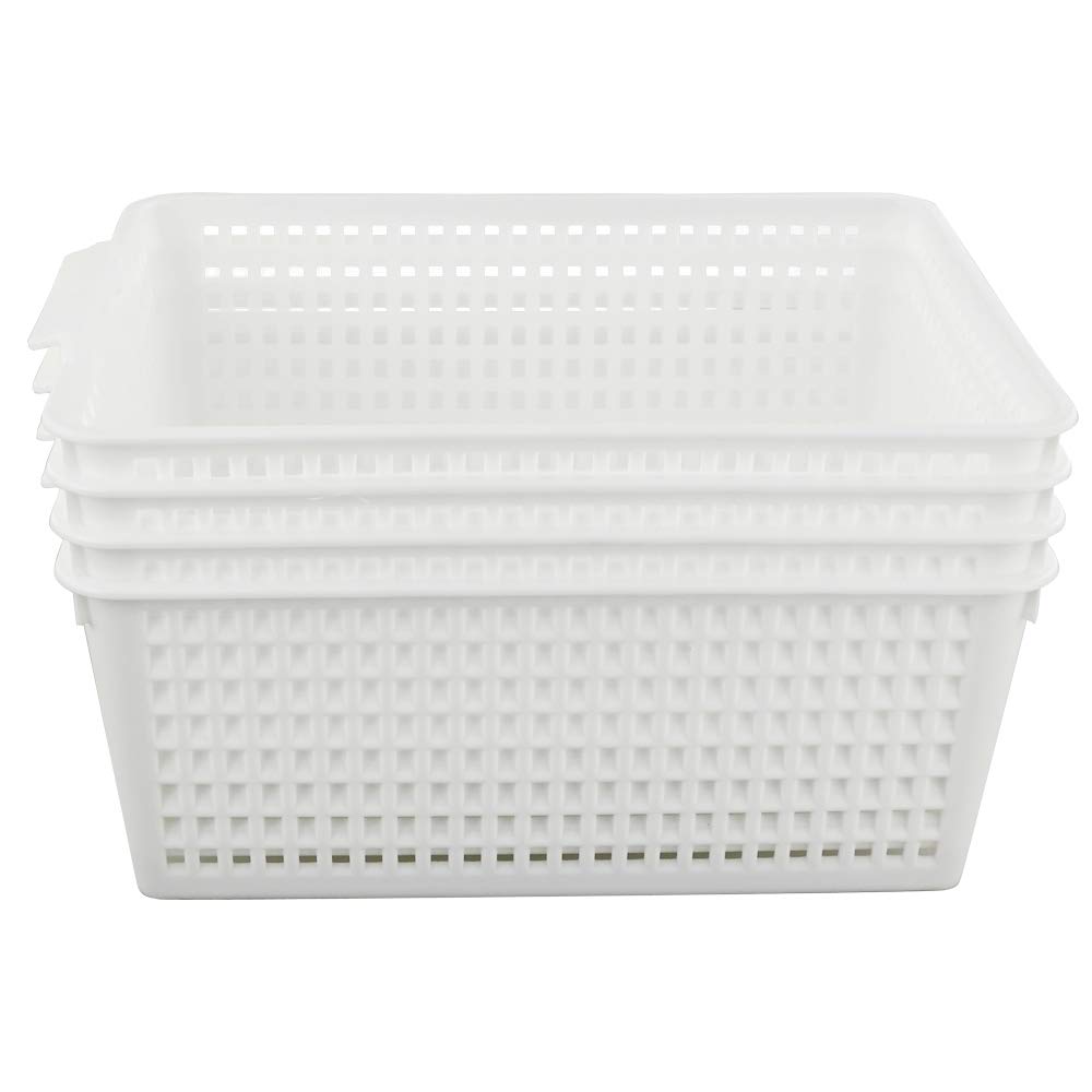 Cestino Portaposate In Plastica Intrecciata, Termoresistente, Lavabile In Lavastoviglie, Adatto Per Bacchette E Posate, Taglia L (300x110x70 Mm), Nero