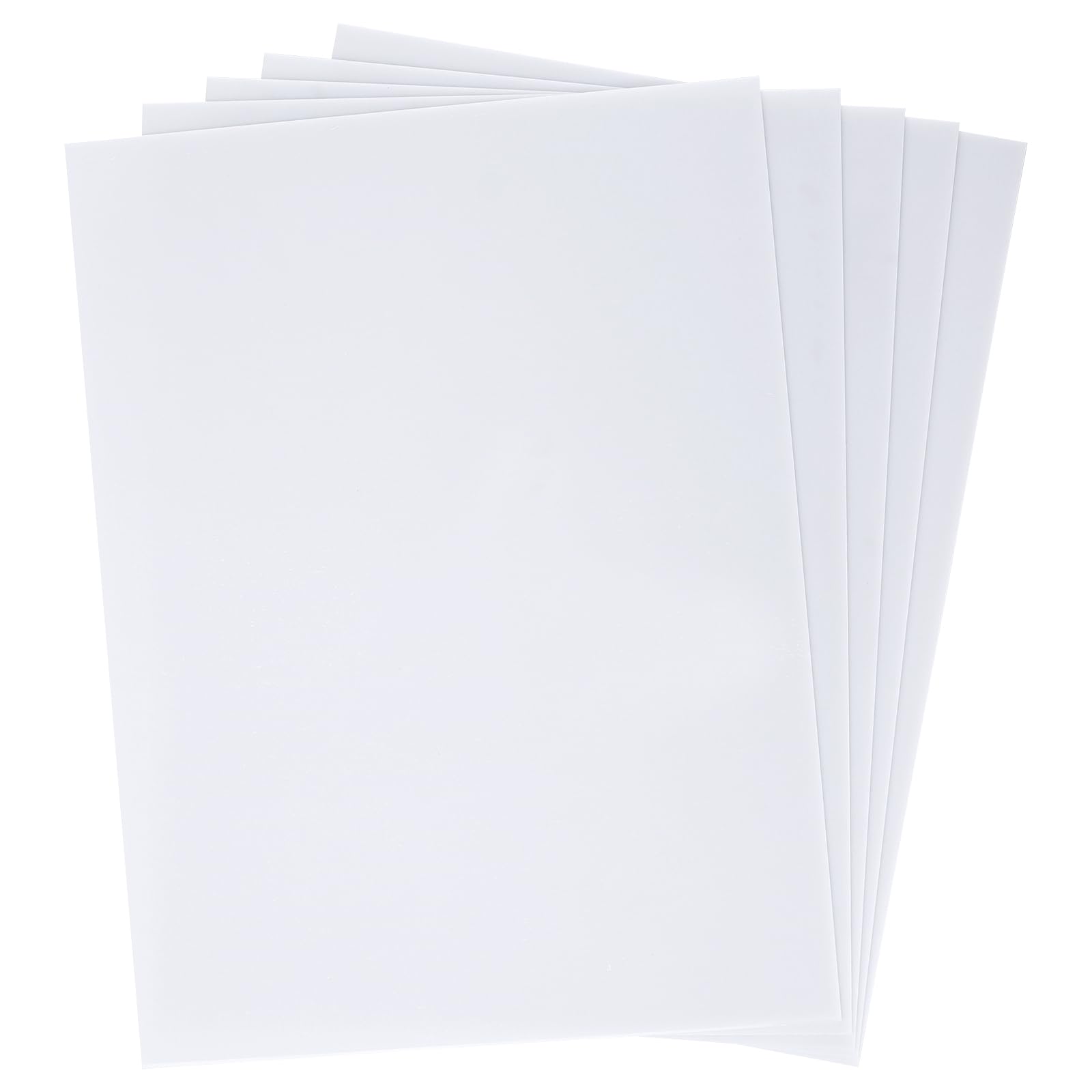 SINJEUN 5 placas de plástico blancas de 3 mm, placa acrílica de 40 x 30 cm, de cristal acrílico blanco, para manualidades