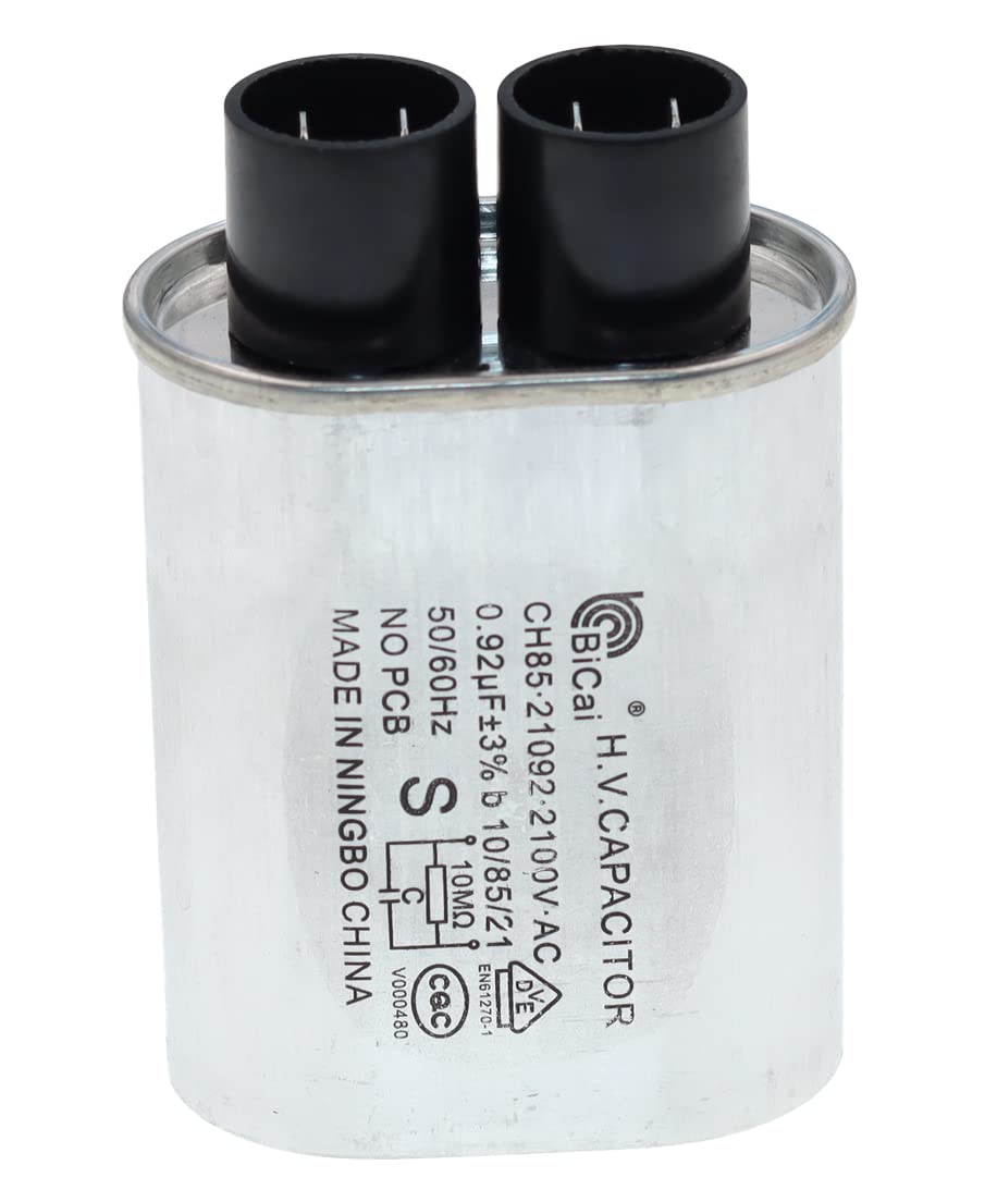 Meter Star Universal Household Microwave High Voltage Capacitor 0.92uf ch85 21092 2100V AC H.V.Capacitor 10/85/21 50/60Hz,Connect Pin 1/4