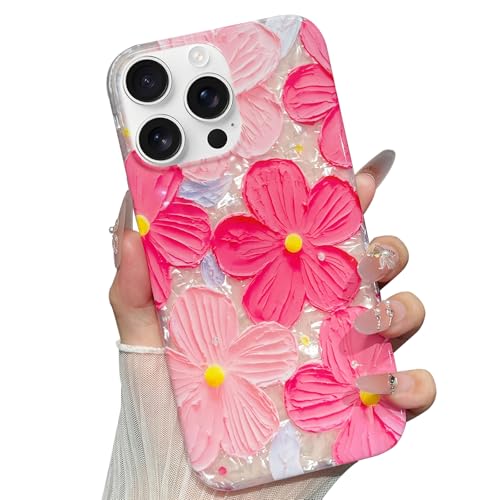 Consejos para Comprar Fundas para Mujer - 5 favoritos. 47 Jmltech - Funda para iPhone 16 Pro Max con Flores para Mujeres, Estética Femenina Bonita, Diseño Floral con Correa de Teléfono, Dijes de Pulsera, Pintura al Óleo, Resistente a...