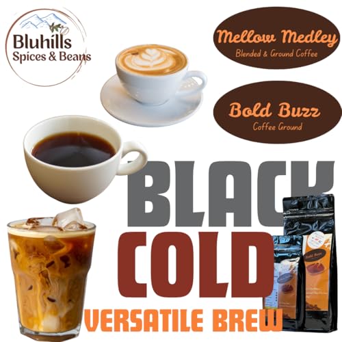 Image of Bluhills Mellow Medley - Blend of Pure Arabica & Robusta Coffee, 1Kg, Single Origin Wayanad Coffee blend, freshly roasted and ground for a perfect filter coffee, stove top, or drip brew