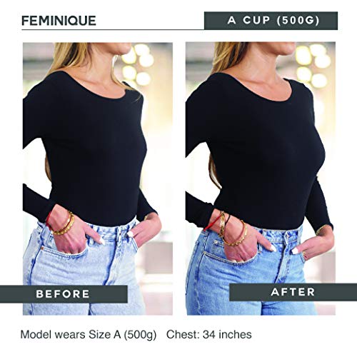 Feminique Silicone Breast Forms | Prosthetic Breast for Transgender, Mastectomy, Crossdressers, and Cosplay | Fake Breasts - Pair (D/DD Cup (1600g) Pair, Nude)