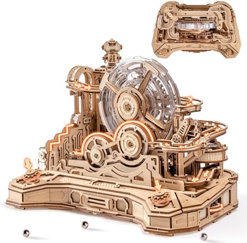 Puzzle 3D In Legno Gear Ball Challenge – Kit Meccanico 653 Pezzi STEM Con Labirinto A 6 Livelli, Controller Interattivo Per Adulti E Ragazzi, EGC01