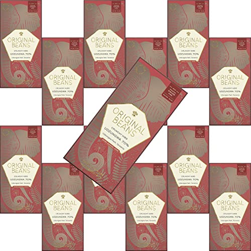Original Beans Udzungwa 70% Schokolade mit Nibs 70g Tafel / CH-BIO-006 - Verspielte Dunkelschokolade mit warmen Noten…